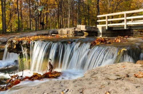 Chilly Fall Day Waterfall